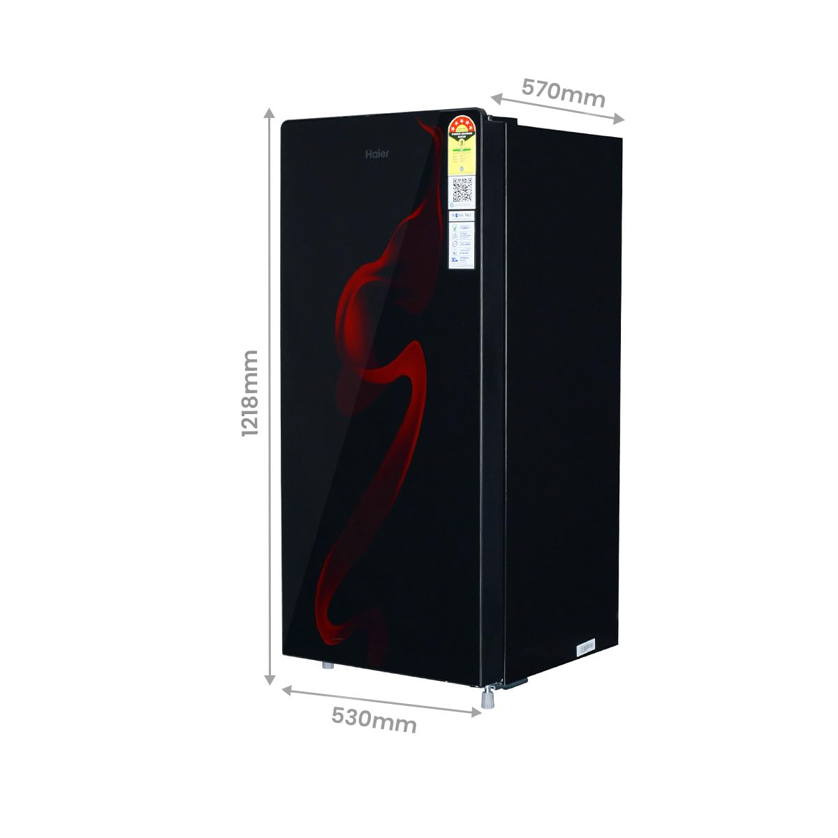 Haier 190 L, 5 Star, Direct-Cool Single Door Refrigerator (HED-205RG, Spiral Glass) - Image 6